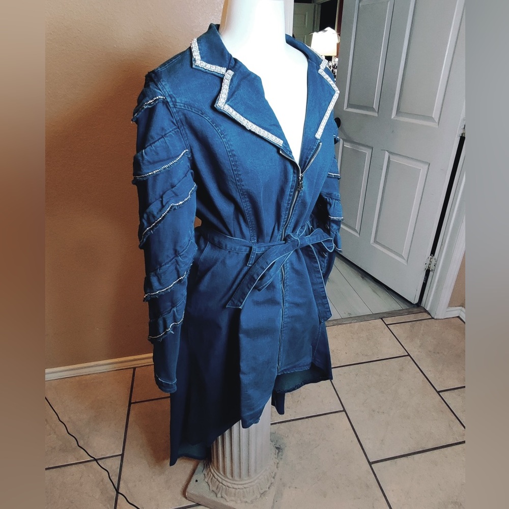Blue denim jacket dress - Picture 3 of 5